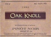 Oak Knoll_pinot noir 1992
